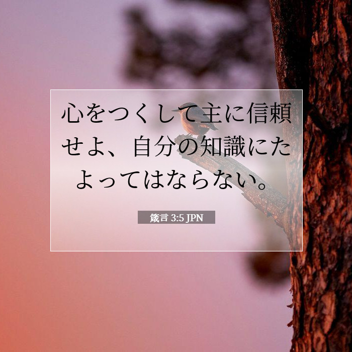 箴言 3:5 聖書の注解