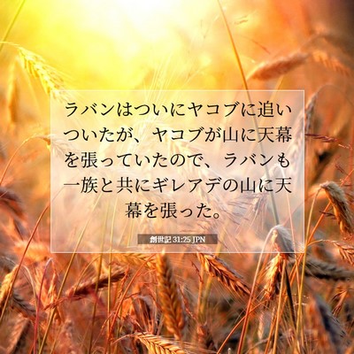 創世記 31:25 聖書の一節の解説