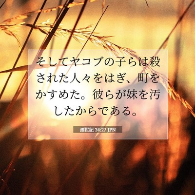 創世記 34:27 聖書の一節の解説