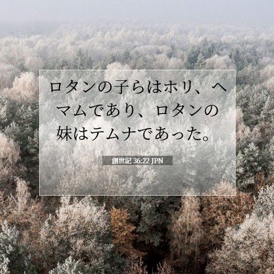 創世記 36:22 聖書の一節の解説