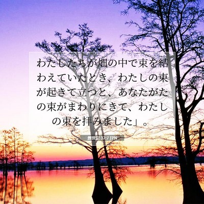 創世記 37:7 JPN 聖書の一節の画像