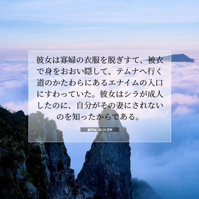 創世記 38:14 聖書の一節の解説