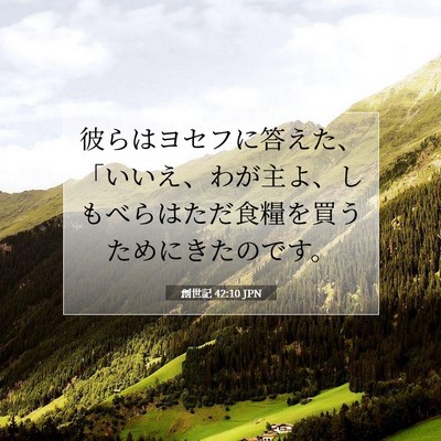 創世記 42:10 聖書の一節の解説
