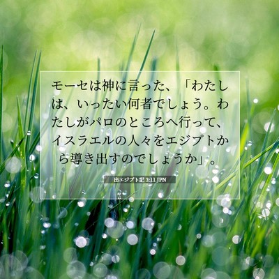 出エジプト記 3:11 聖書の一節の解説