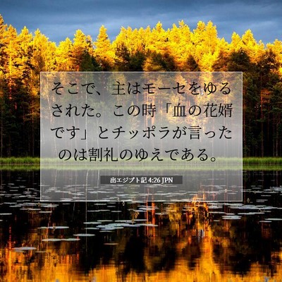 出エジプト記 4:26 聖書の一節の解説