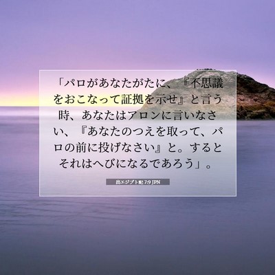 出エジプト記 7:9 聖書の一節の解説