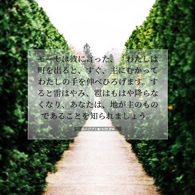 出エジプト記 9:29 聖書の一節の解説