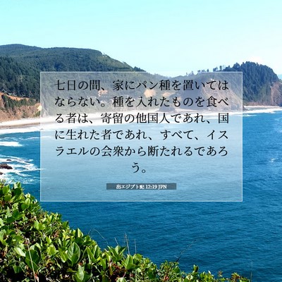 出エジプト記 12:19 聖書の一節の解説
