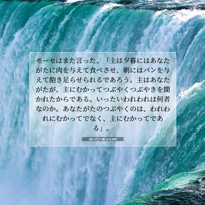 出エジプト記 16:8 JPN 聖書の一節の画像