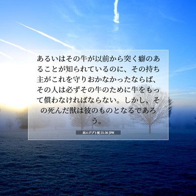 出エジプト記 21:36 聖書の一節の解説
