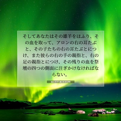 出エジプト記 29:20 聖書の一節の解説