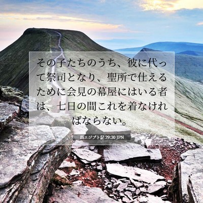 出エジプト記 29:30 聖書の一節の解説