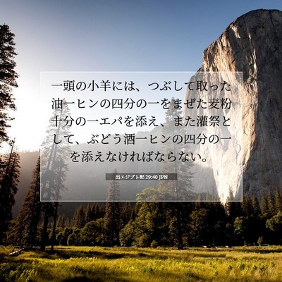 出エジプト記 29:40 聖書の一節の解説