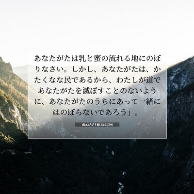 出エジプト記 33:3 聖書の一節の解説