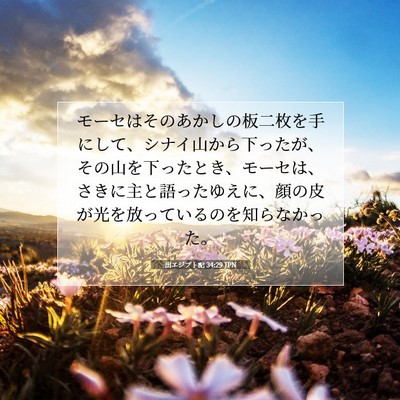 出エジプト記 34:29 聖書の一節の解説