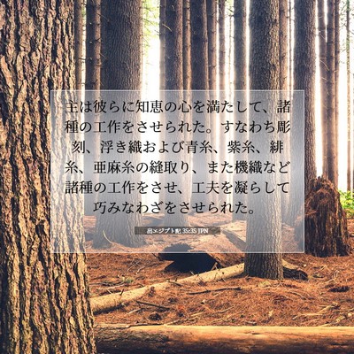 出エジプト記 35:35 聖書の一節の解説