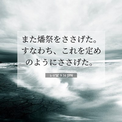 レビ記 9:16 聖書の一節の解説