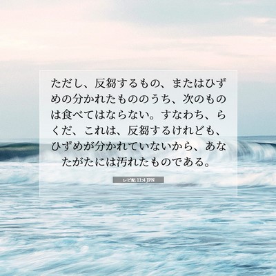 レビ記 11:4 聖書の一節の解説