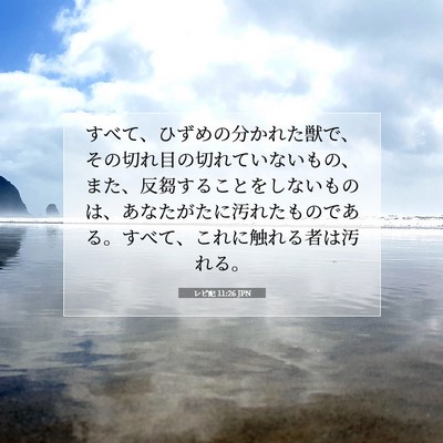 レビ記 11:26 聖書の一節の解説