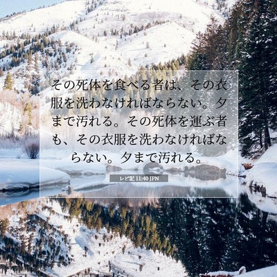 レビ記 11:40 聖書の一節の解説