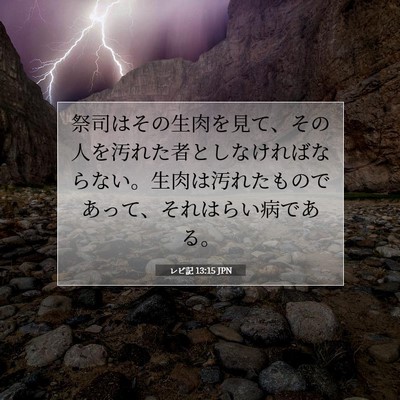 レビ記 13:15 聖書の一節の解説