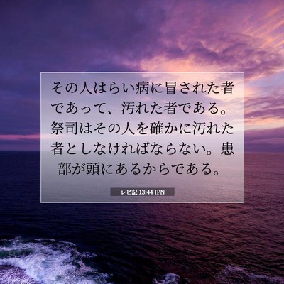 レビ記 13:44 聖書の一節の解説