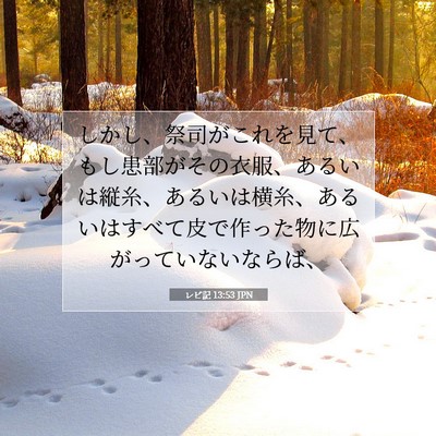 レビ記 13:53 聖書の一節の解説