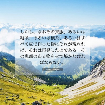 レビ記 13:57 聖書の一節の解説