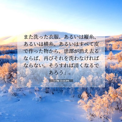 レビ記 13:58 聖書の一節の解説