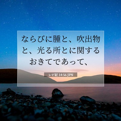 レビ記 14:56 聖書の一節の解説