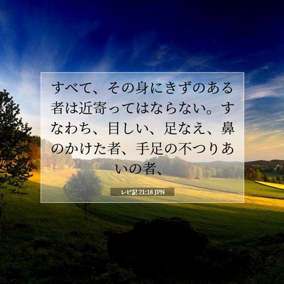 レビ記 21:18 聖書の一節の解説