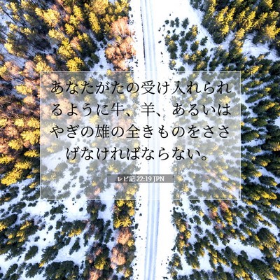 レビ記 22:19 JPN 聖書の一節の画像