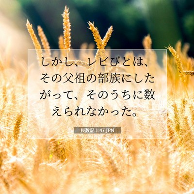 民数記 1:47 聖書の一節の解説