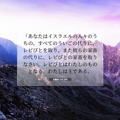 民数記 3:45 聖書の一節の解説