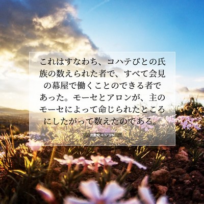 民数記 4:37 聖書の一節の解説