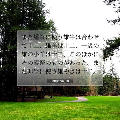 民数記 7:87 聖書の一節の解説