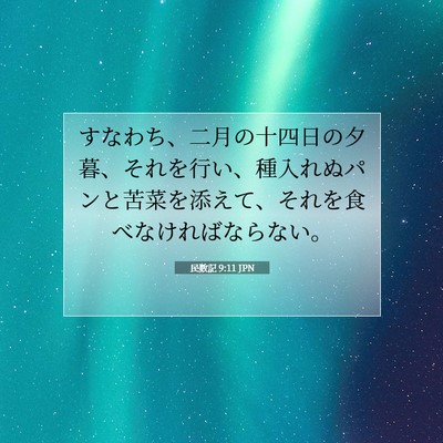 民数記 9:11 聖書の一節の解説