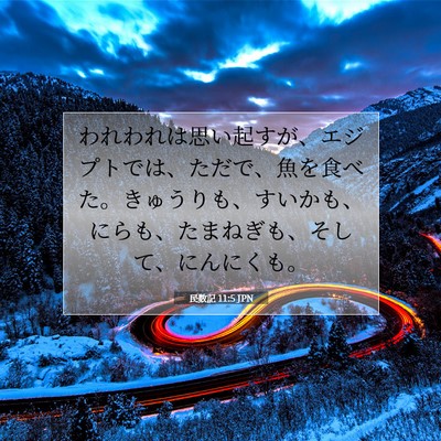 民数記 11:5 聖書の一節の解説