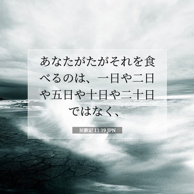 民数記 11:19 聖書の一節の解説