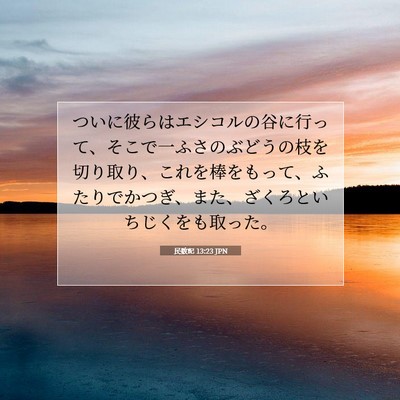 民数記 13:23 JPN 聖書の一節の画像