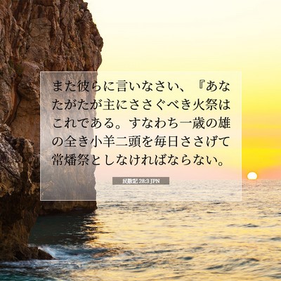 民数記 28:3 聖書の一節の解説