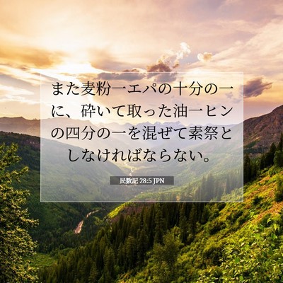 民数記 28:5 聖書の一節の解説