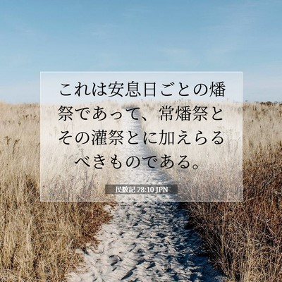 民数記 28:10 聖書の一節の解説