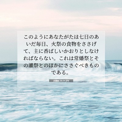 民数記 28:24 聖書の一節の解説