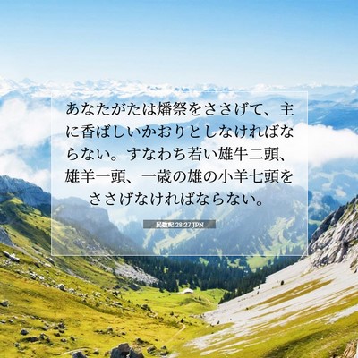 民数記 28:27 聖書の一節の解説