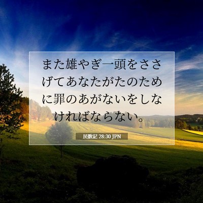 民数記 28:30 聖書の一節の解説
