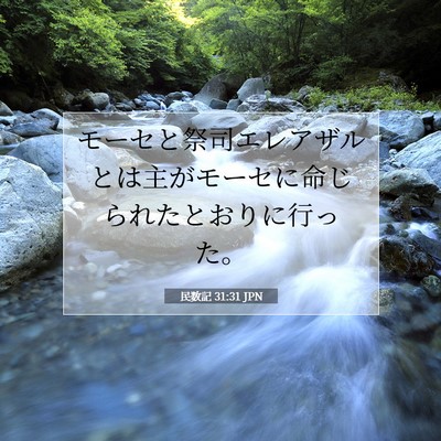 民数記 31:31 聖書の一節の解説