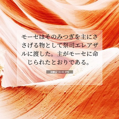 民数記 31:41 聖書の一節の解説