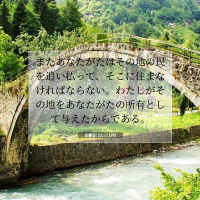 民数記 33:53 聖書の一節の解説
