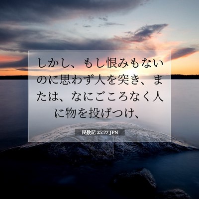 民数記 35:22 聖書の一節の解説